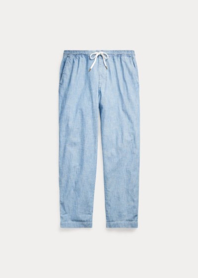 Men's Polo Ralph Lauren Relaxed Fit Chambray Pants | 182497WSX